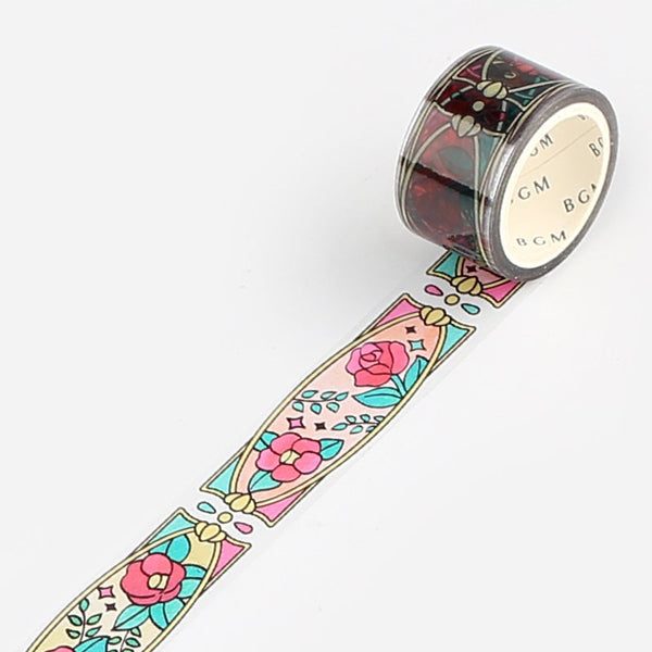 Stained Glass Girl's Dream Washi Tape Clear BGM