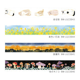Yellow Flower Field Washi Tape BGM