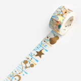 Star and Moon Decoration Washi Tape Foil BGM