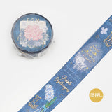 Romance in the Garden Blue Washi Tape