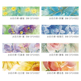 Watercolor Flower Hina Chrysanthemum Washi Tape BGM