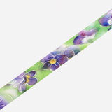 Watercolor Flower Violet Washi Tape BGM