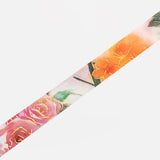 Watercolor Flower Rose Washi Tape BGM
