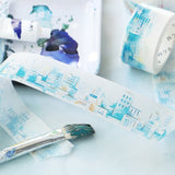 Watercolor City Washi Tape Foil BGM