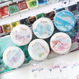 Mount Fuji Watercolor Washi Tape Foil BGM