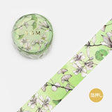 BGM Vintage Floral Green Washi Tape