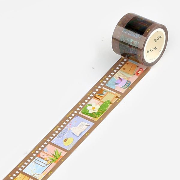 Walnut Film Washi Tape Clear BGM