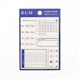 Monthly Schedule BGM Clear Stamp Set