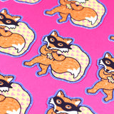 Bandit Fox Cute Vinyl Sticker