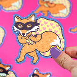 Bandit Fox Cute Vinyl Sticker