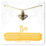 Bee Charm Necklace Gold Plated