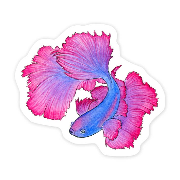 Pegatina de pez beta 