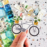 Bicycle with Monstera Sticker