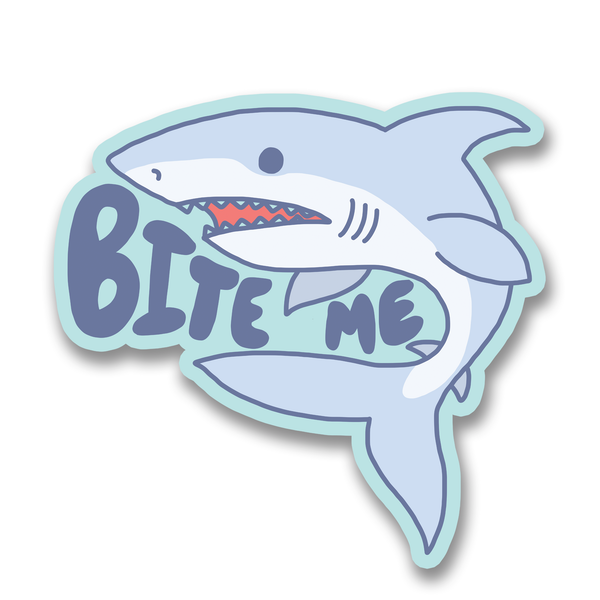 Bite Me Shark Vinyl Sticker