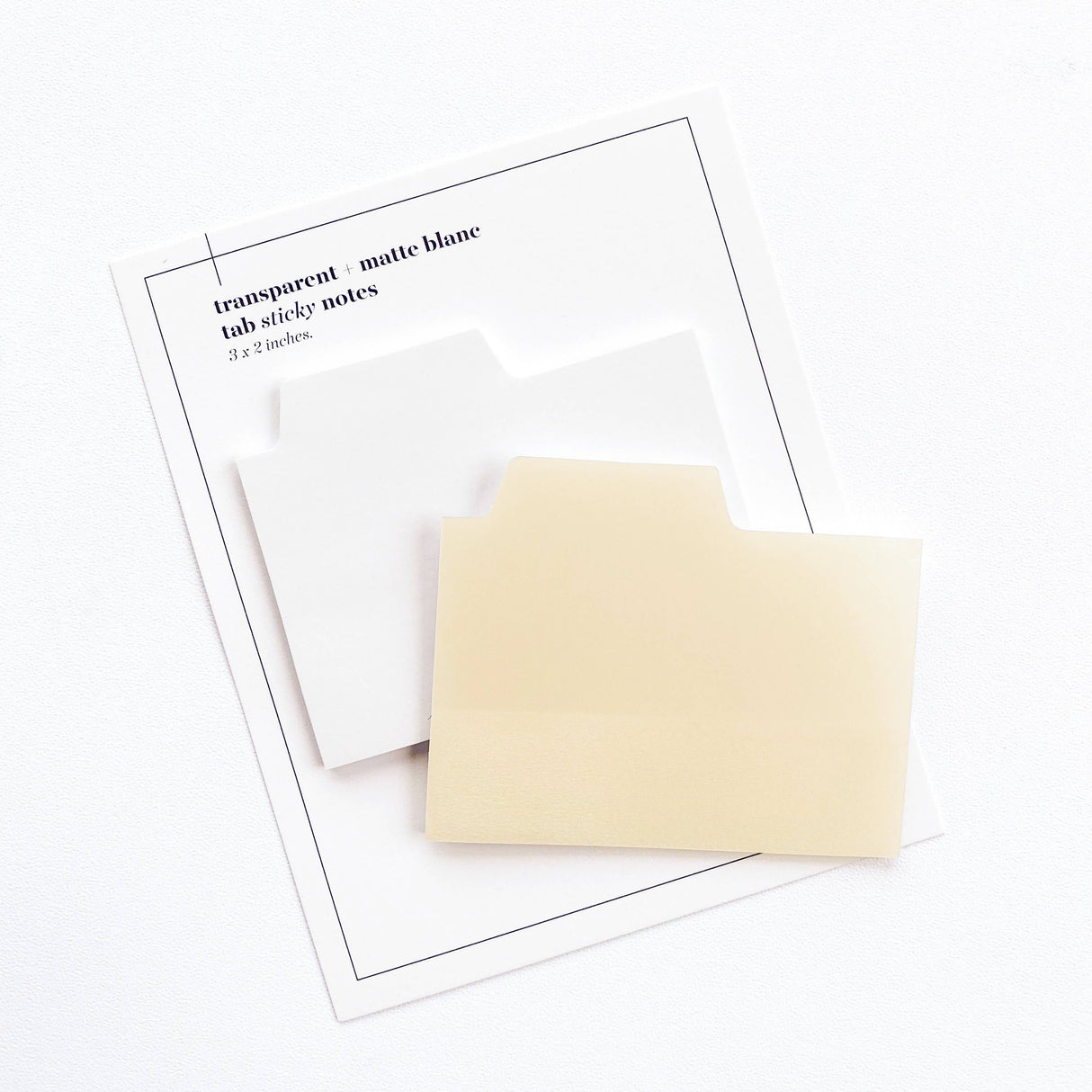 Blank Tab Sticky Note Set | Blanc