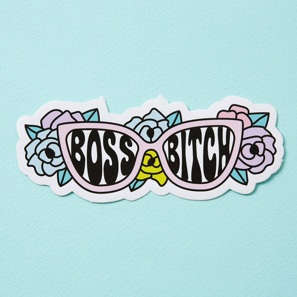 Boss Bitch Floral Vinyl Sticker