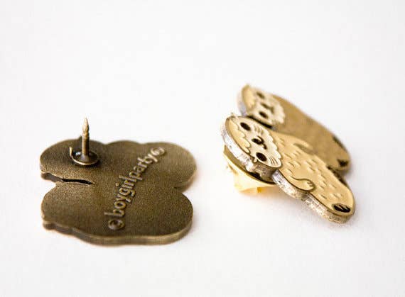 Brass Otters Enamel Pin