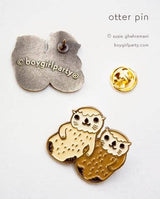 Brass Otters Enamel Pin