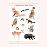 British Woodland Animal Stickers