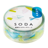 Shape Soda Washi Tape. Transparent PET film tape which is easy to re-stick.