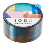 Cellophane Soda Washi Tape. Transparent PET film tape which is easy to re-stick.