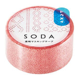 Knit Soda Washi Tape. Transparent PET film tape which is easy to re-stick.