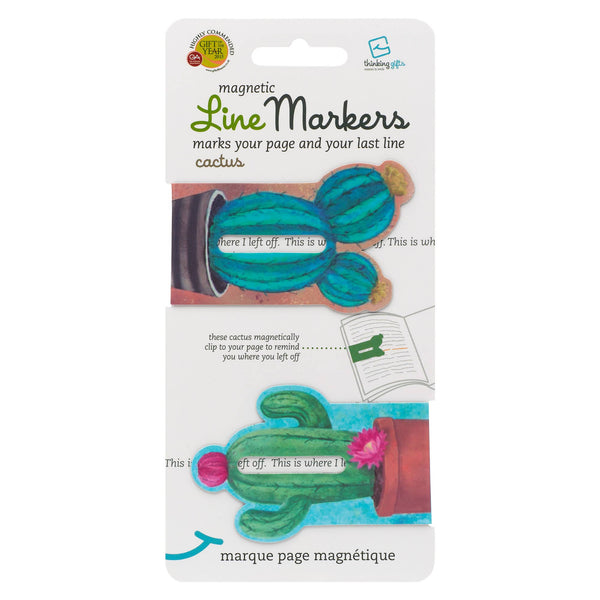 Cactus Line Markers Magnetic Bookmarks