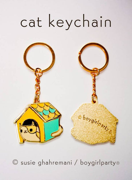Cat House Keychain