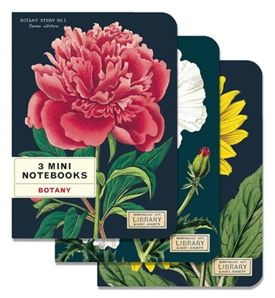 Botany Mini Notebook Sets 3/Pkg Cavallini & Co. 