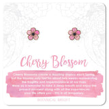 Cherry Blossom Stud Earrings Gold