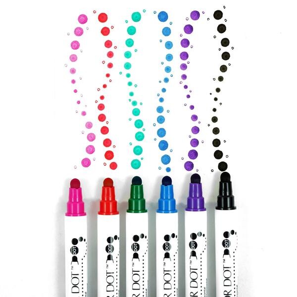 Kuretake ZIG Clean Color Dot Dual-Tip Markers 6/pkg