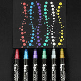 Kuretake ZIG Clean Color Dot Dual-Tip Markers Metallic 6/pkg
