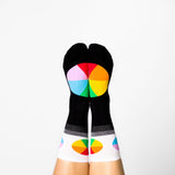 Color Wheel Crew Socks