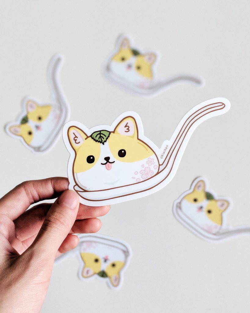 Corgi Mochi Vinyl Sticker