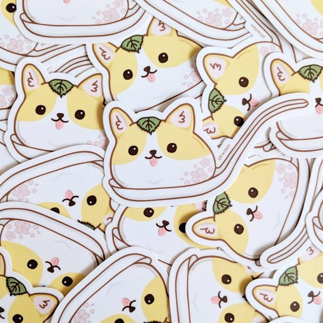 Corgi Mochi Vinyl Sticker