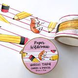Corgis and Pencils Washi Tape