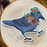 A little dapper corvid Sticker, for crow and raven lovers alike. 