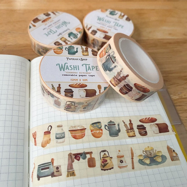 Country Kitchen Washi Tape PaperaicaShop