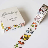 Cream Floral Illustration Washi Tape