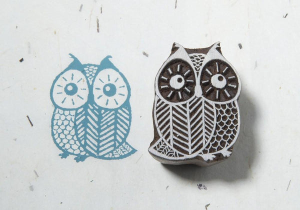 Curious Owl Blockwallah Block Stamp