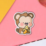 Cute Monkey Vinyl Sticker