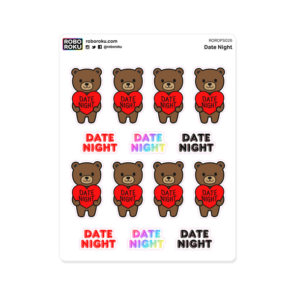 Date Night Planner Stickers