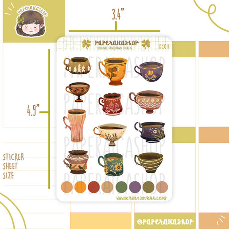 PaperaicaShop Afternoon Tea Planner Stickers