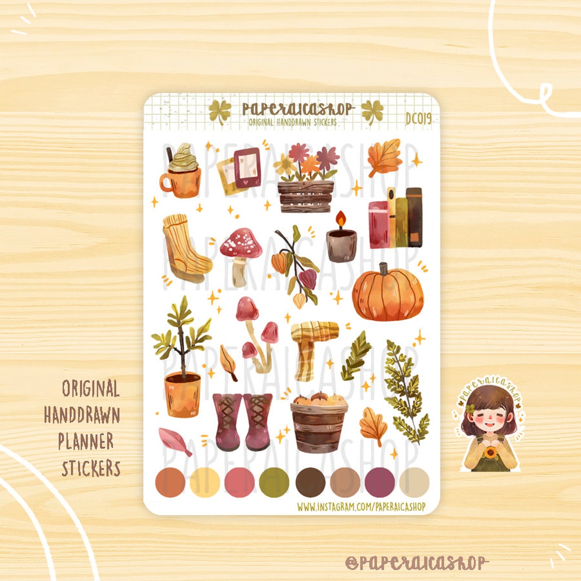 PaperaicaShop Hello Autumn Planner Stickers