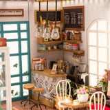 Simon's Coffee Shop DIY Miniature Dollhouse Kit