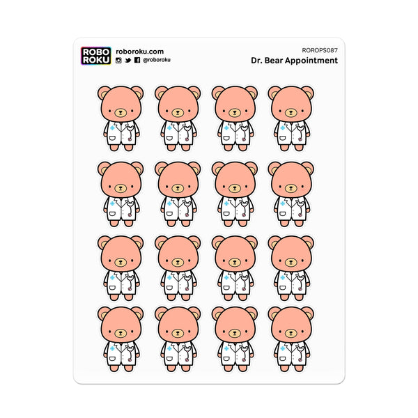 Doctor Bear Appointment Planner Stickers