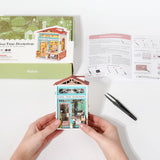 DIY Miniature House Kit Free Time Bookshop
