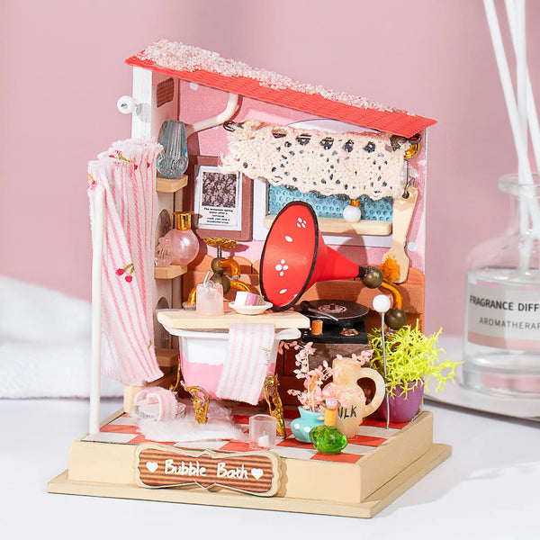 Bubble Bath (Bathroom) DIY Miniature Dollhouse Kit