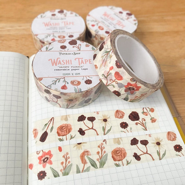Dainty Florals Washi Tape PaperaicaShop