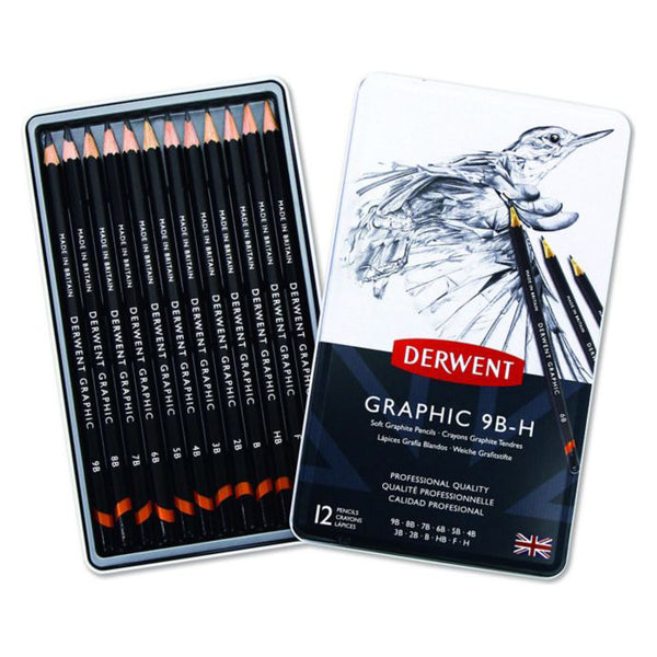 Derwent Graphic Pencil Sketching 12 Set Tin